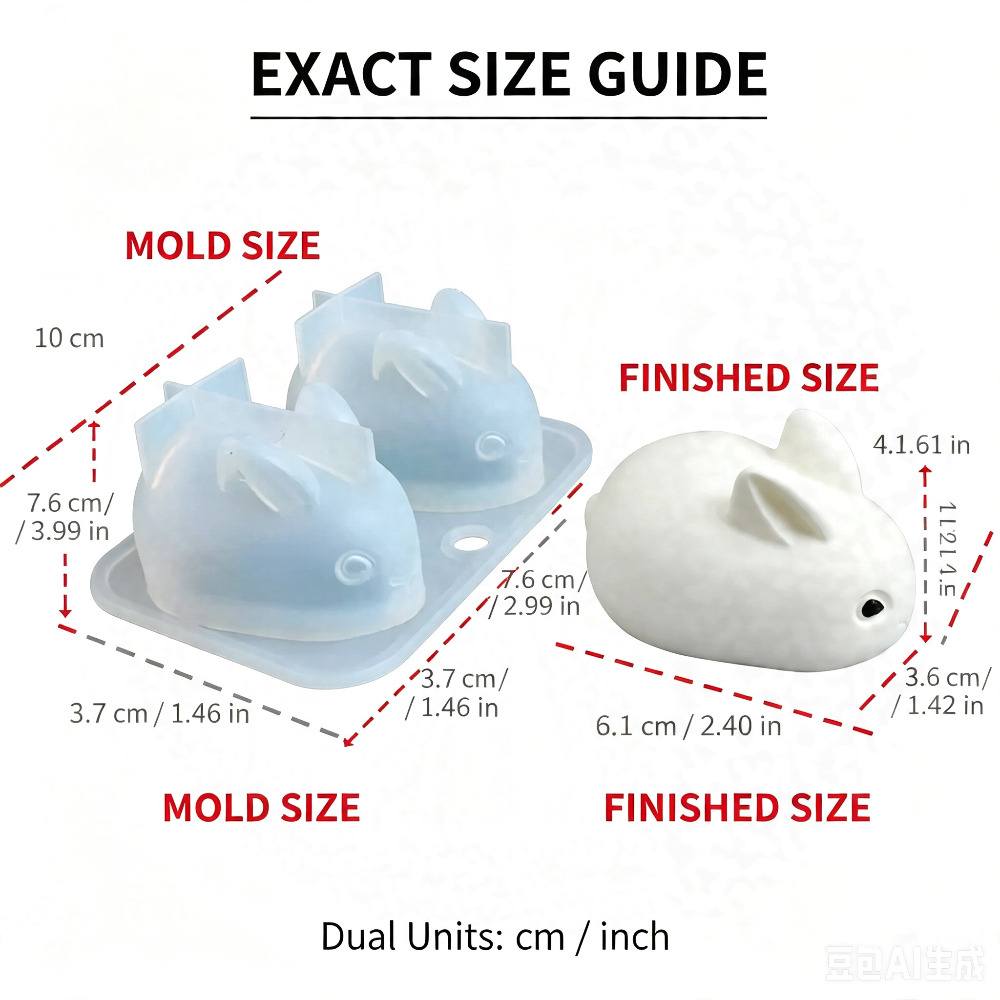 3D Mini Rabbit Silicone Mold F - Candle Making Factory 评论和价格