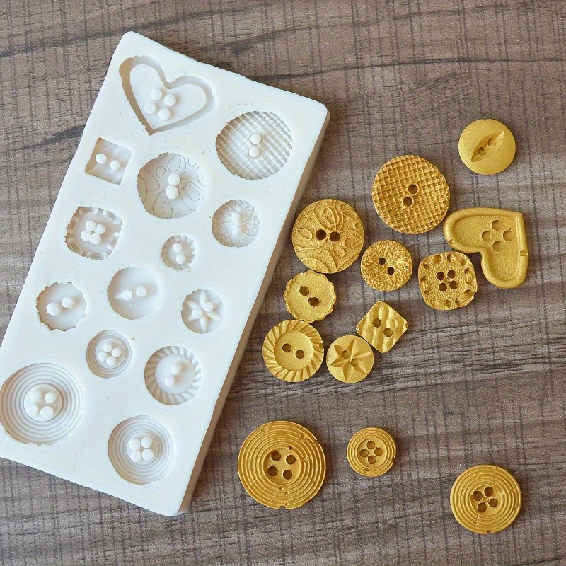 Buttons Shape Silicone Mold Si - Candle Making Business 评论和价格