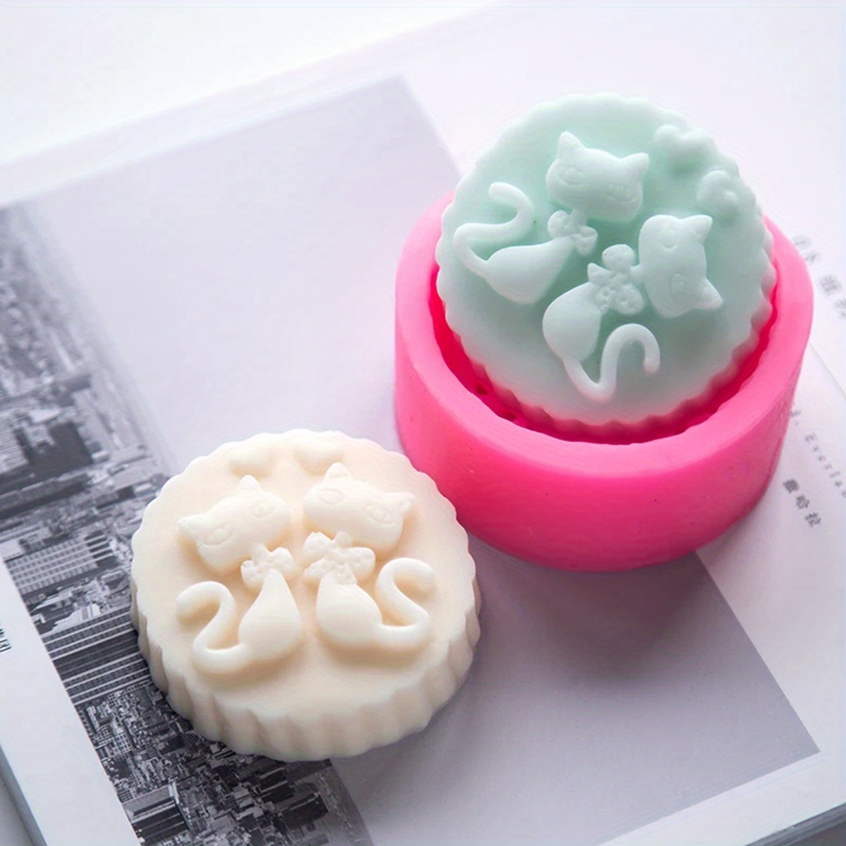 1-Piece Silicone Cat Soap Mold - Candle Making Tips 评论和价格
