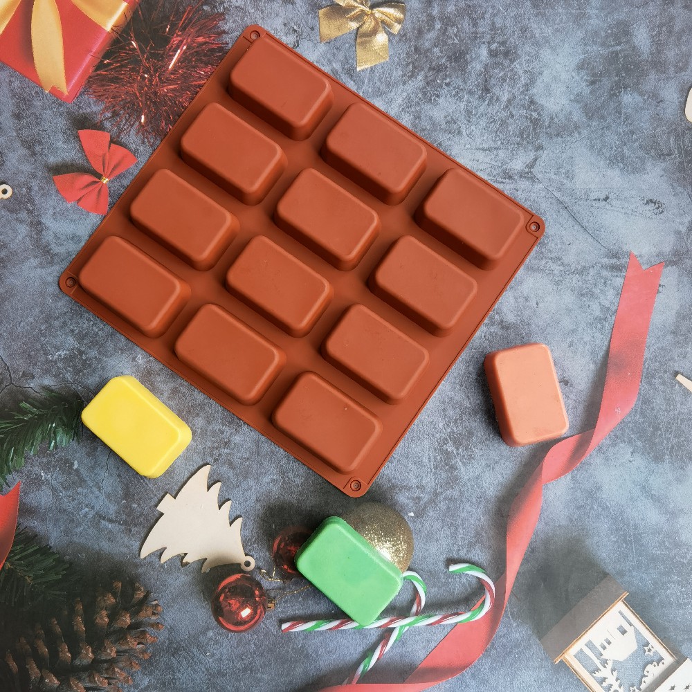 12 Cavity Square Silicone Soap - Candle Making Tips 评论和价格
